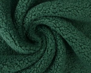 Teddy bont stof - Donkergroen