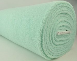 Teddy bont stof - Licht mint - Rol