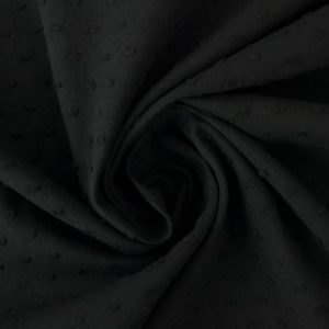 Dobby katoen - Zwart