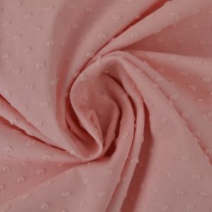 Dobby katoen - Lichtroze