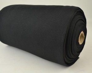 Boordstof rib - Zwart - Rol