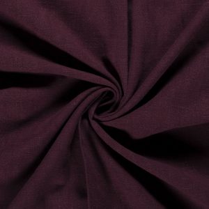 Gewassen linnen donker bordeaux rood