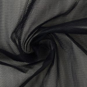 Brandvertragende tule 300cm breed - Zwart