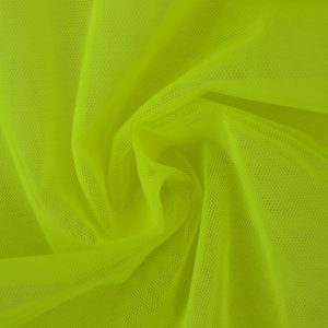 Brandvertragende tule 300cm breed - Fluor geel