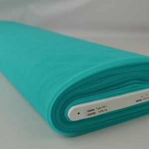 Brandvertragende tule 300cm breed - Turquoise - Rol