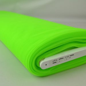 Brandvertragende tule 300cm breed - Fluor groen - Rol