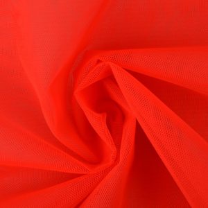 Brandvertragende tule 300cm breed - Fluor oranje