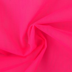 Brandvertragende tule 300cm breed - Fluor roze
