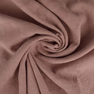 Katoen jacquard - Donker oud roze