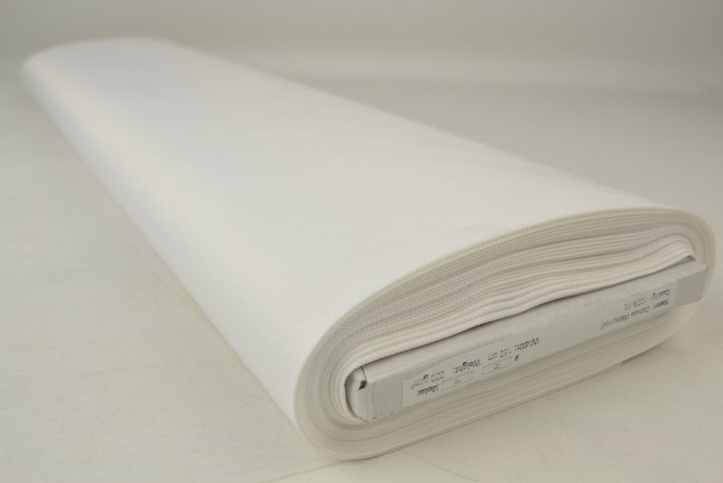 Gebroken wit waterafstotende canvas stof op rol, extra sterk en geschikt voor outdoor toepassingen