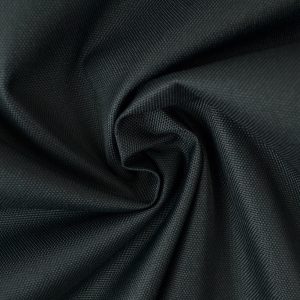 Zwarte waterafstotende canvas stof met grove weefstructuur, waterafstotend en geschikt voor afdekzeilen en outdoor