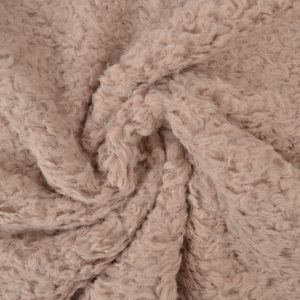 Gekrulde teddy bont - Dusty roze