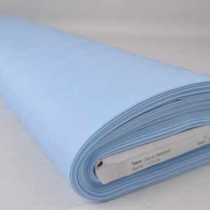 Baby blauw waterafstotende canvas stof op rol, extra sterk en geschikt voor outdoor toepassingen