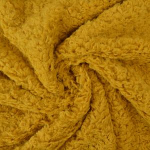 Gekrulde teddy bont - Okergeel