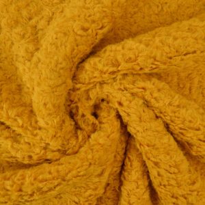 Gekrulde teddy bont - Donker okergeel