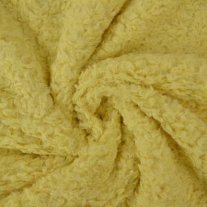 Gekrulde teddy bont - Licht geel