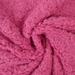 Gekrulde teddy bont - Fuchsia