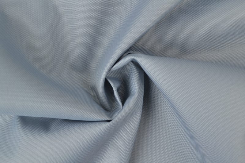 Zilvergrijs waterafstotende canvas stof met grove weefstructuur, waterafstotend en geschikt voor afdekzeilen en outdoor