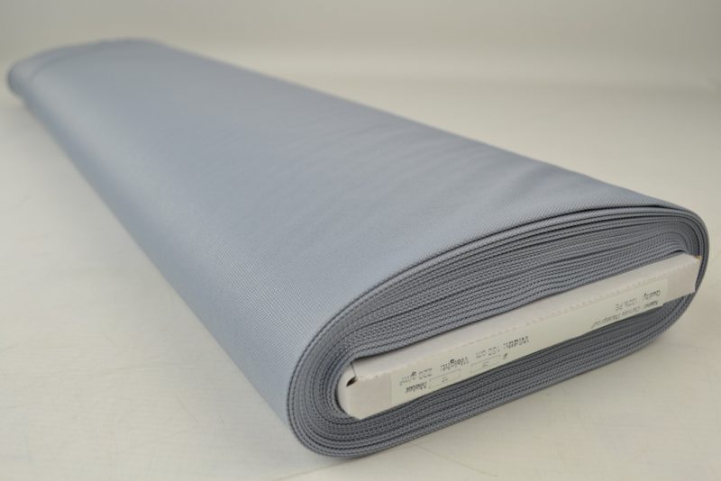 Zilvergrijs waterafstotende canvas stof op rol, extra sterk en geschikt voor outdoor toepassingen