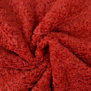 Gekrulde teddy bont - Donkerrood