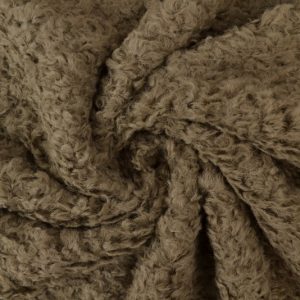 Gekrulde teddy bont - Donker taupe