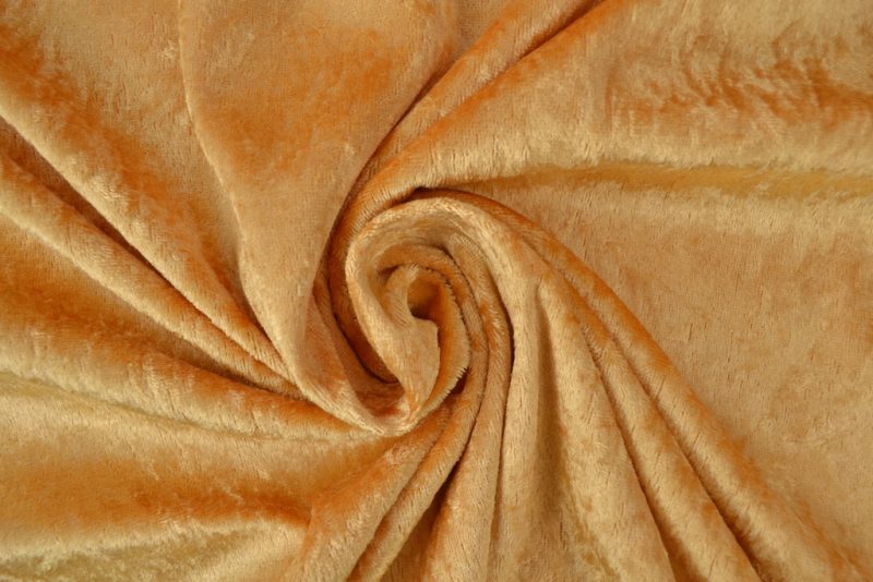 Crushed velvet - Okergeel