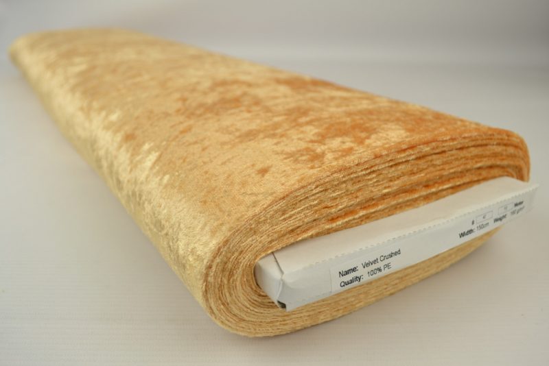 Crushed velvet - Okergeel - Rol