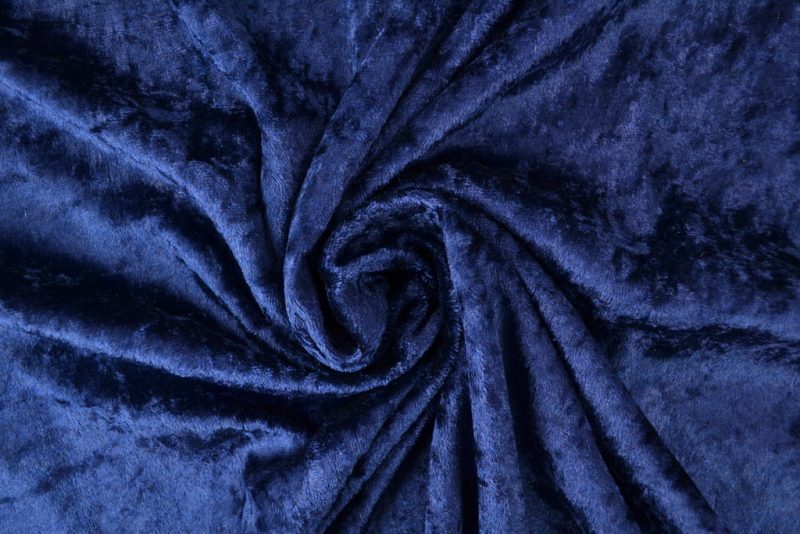 Crushed velvet - Marineblauw