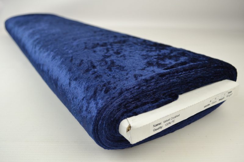 Crushed velvet - Marineblauw - Rol