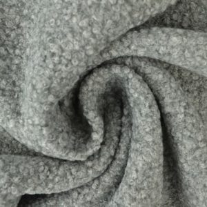 Bouclé stof - Zilvergrijs