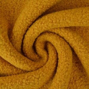 Bouclé stof - Okergeel