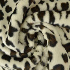 Bont stof - Dierenprint - Gebroken wit