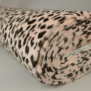 Bont stof - Dierenprint - Zacht roze - Rol