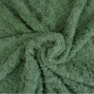 Bont stof zacht roses - Mintgroen