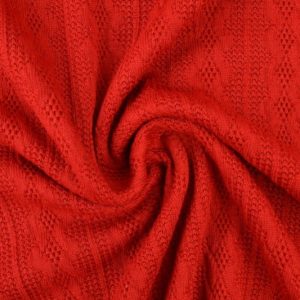 Jacquard gebreide kabel stof - Rood