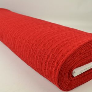 Jacquard gebreide kabel stof - Rood - Rol