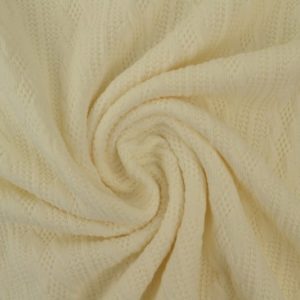 Jacquard gebreide kabel stof - Gebroken wit