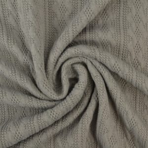 Jacquard gebreide kabel stof - Donkergrijs