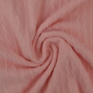 Jacquard gebreide kabel stof - Dusty roze