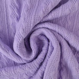 Jacquard gebreide kabel stof - Lavendel