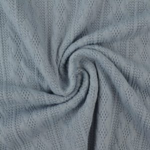 Jacquard gebreide kabel stof - Zilvergrijs