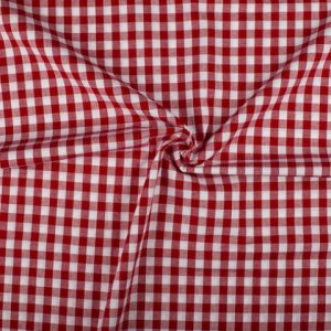 Rood geruite stof 10mm