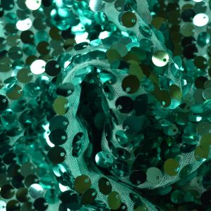 Paillettenstof XL - Aqua blauw