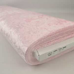 Crushed velvet - Baby roze - Rol