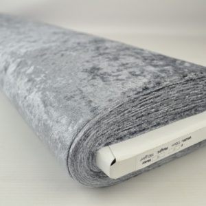 Crushed velvet - Donkergrijs - Rol